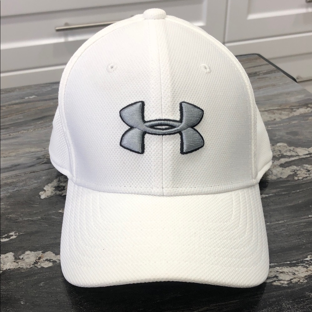 Under Armour Youth Fitted Baseball Cap – White/Grey – XS/S